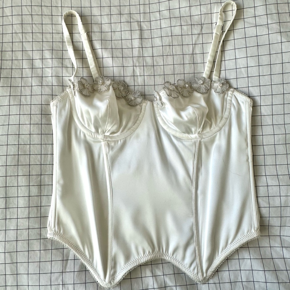 Kiki de Montparnasse White Bustier - XS
